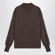 Maison Margiela Brown wool turtleneck sweater