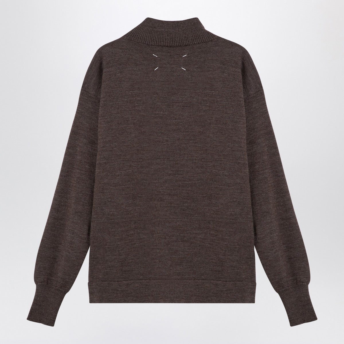 Maison Margiela Brown wool turtleneck sweater