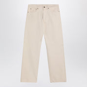 Maison Margiela Ecru Cotton Trousers — Tailored Comfort