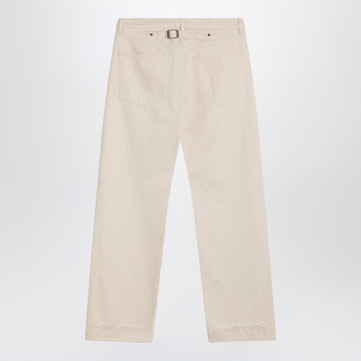 Maison Margiela Ecru Cotton Trousers — Tailored Comfort