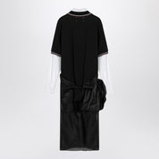 Maison Margiela Black Decortique dress with floral detail