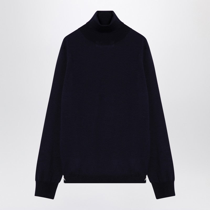 Maison Margiela Turtleneck pullover in navy wool