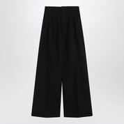Maison Margiela Wide black pants in cotton and wool