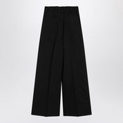Maison Margiela Wide black pants in cotton and wool