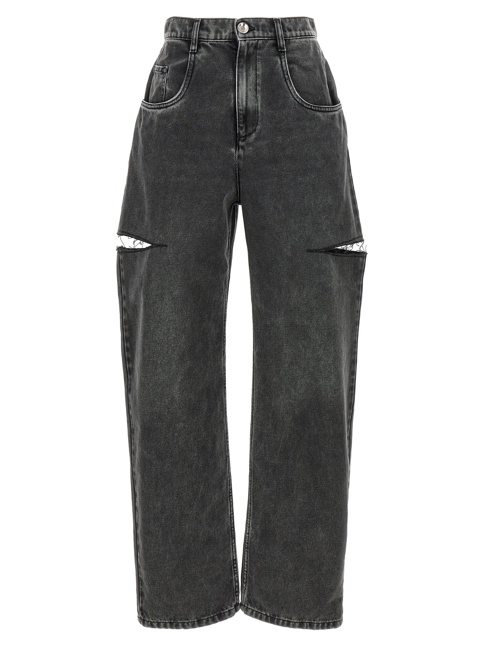 Maison Margiela Cut-out Jeans — Women's Black Denim