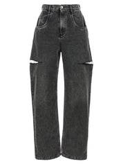 Maison Margiela Cut-out Jeans — Women's Black Denim