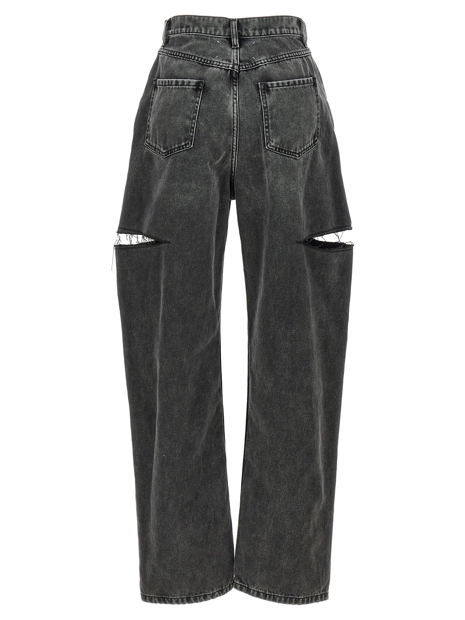 Maison Margiela Cut-out Jeans — Women's Black Denim
