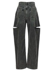 Maison Margiela Cut-out Jeans — Women's Black Denim