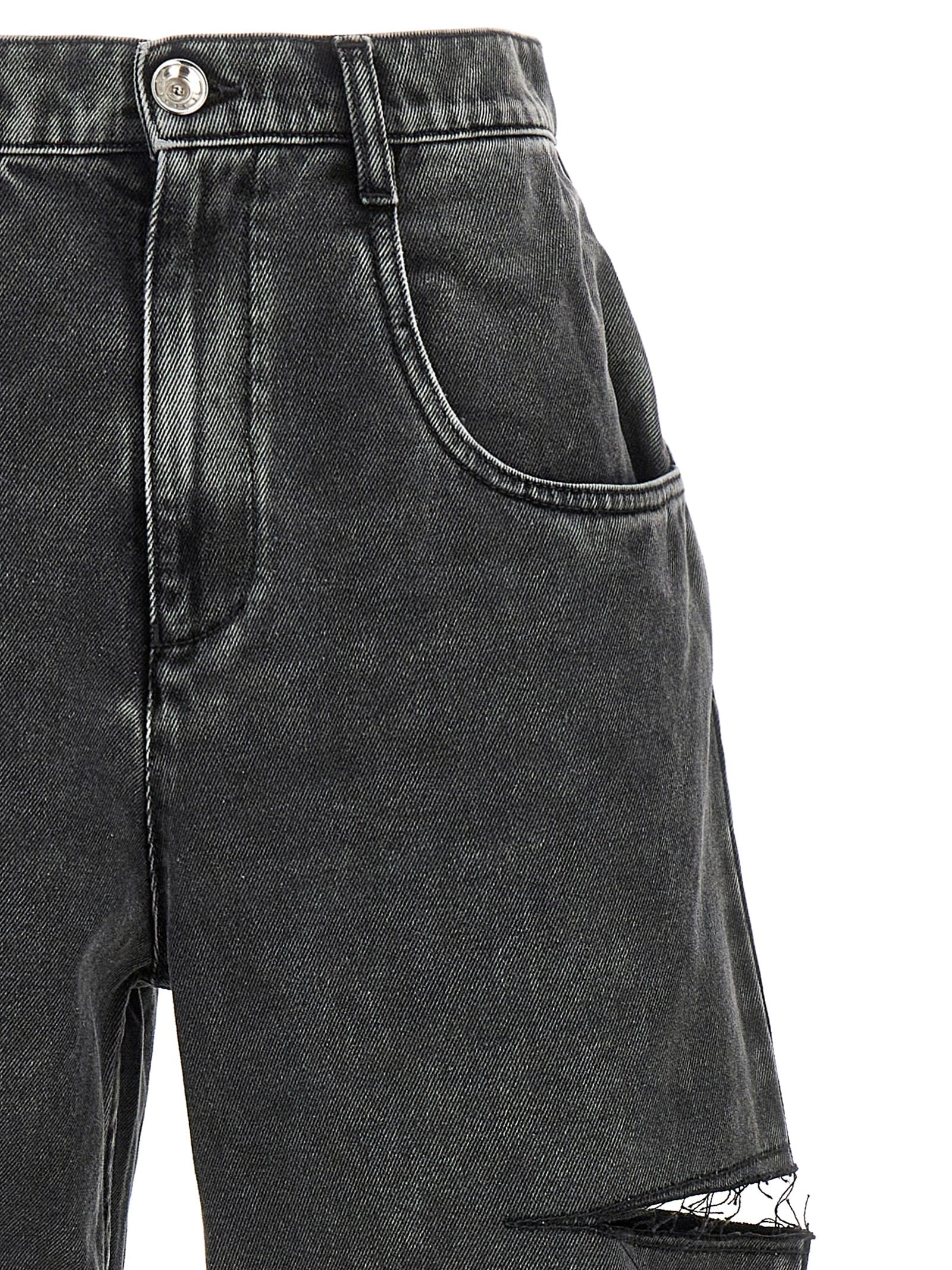 Maison Margiela Cut-out Jeans — Women's Black Denim