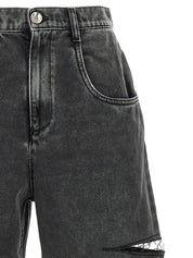 Maison Margiela Cut-out Jeans — Women's Black Denim