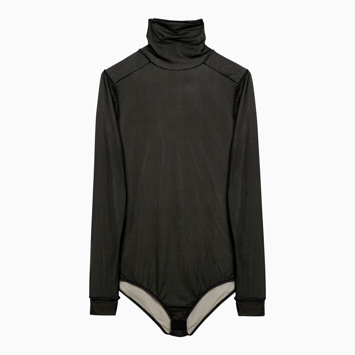 Body de jersey de viscosa negro de Maison Margiela