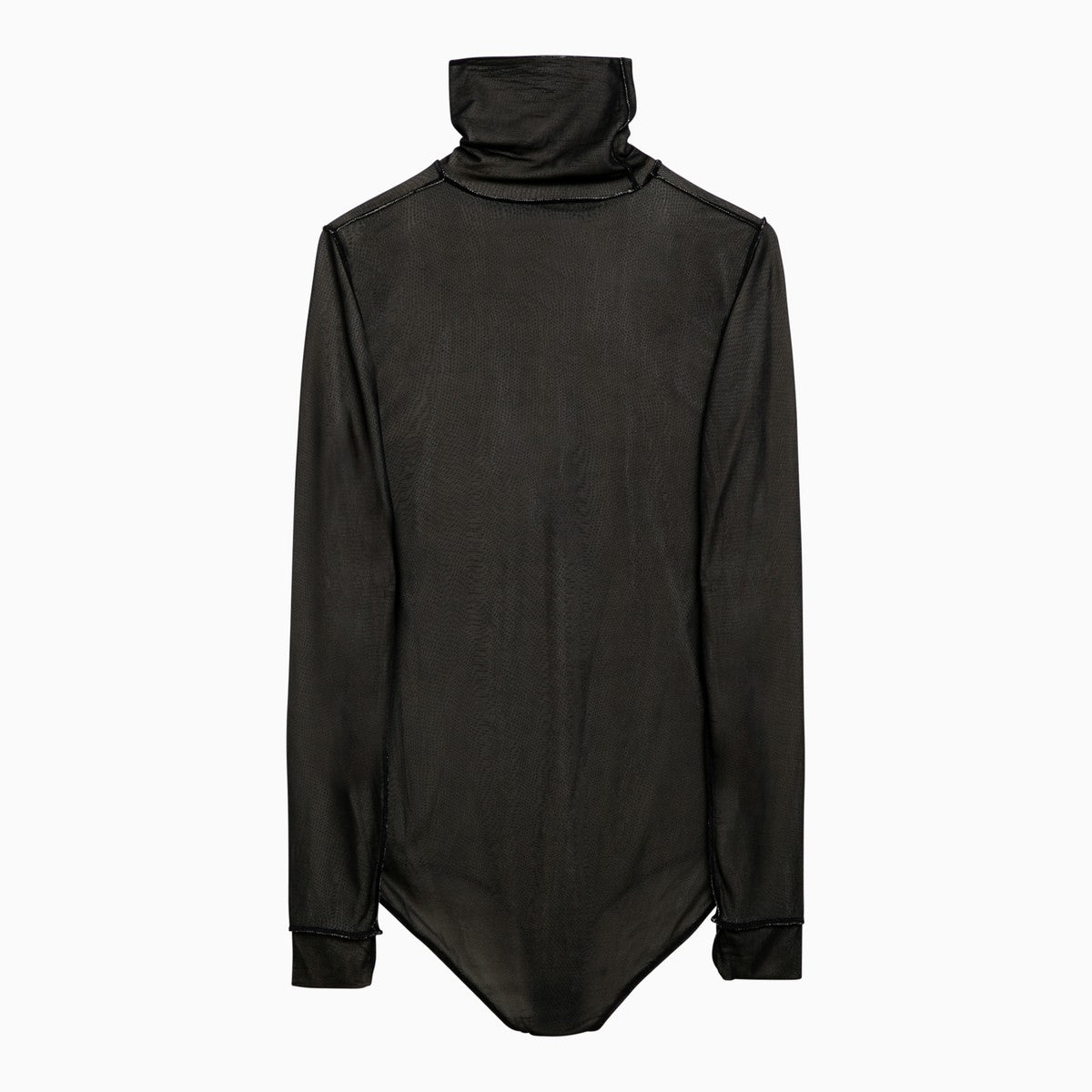 Body de jersey de viscosa negro de Maison Margiela