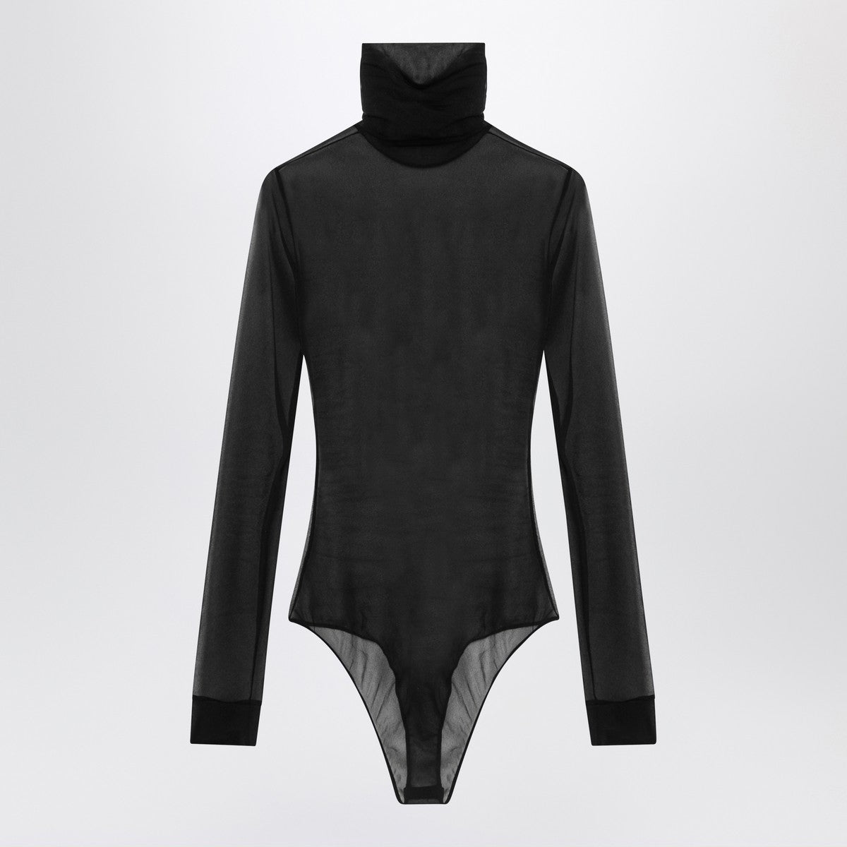 Maison Margiela Black Semi-Transparent Turtleneck Body