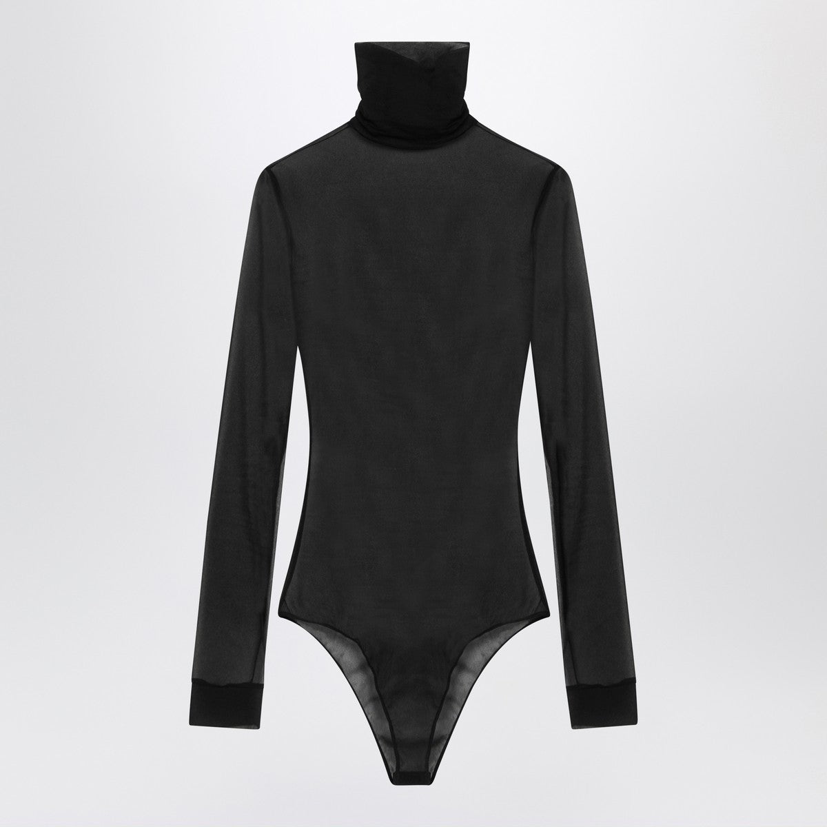 Maison Margiela Black Semi-Transparent Turtleneck Body