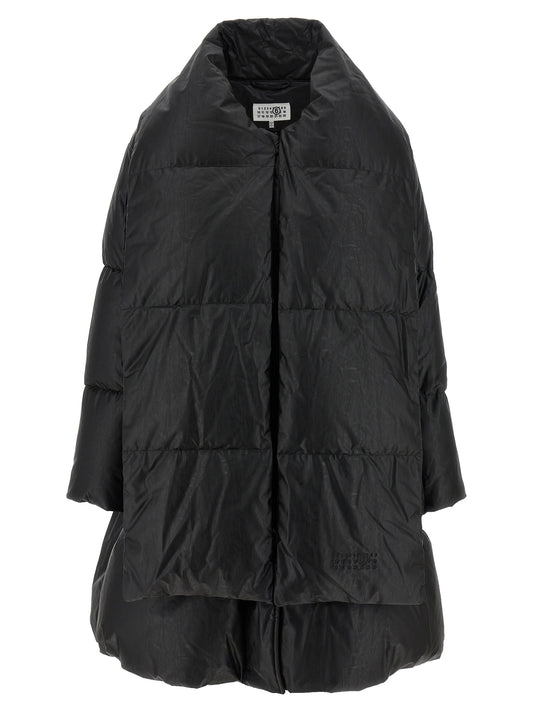 Mm6 Maison Margiela Scarf Down Jacket - Black, Womens