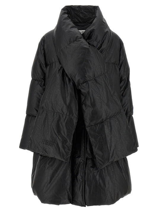 Mm6 Maison Margiela Scarf Down Jacket - Black, Womens