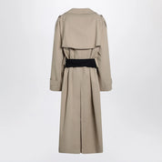 MM6 Maison Margiela Beige cotton trench coat with gloves