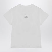 Camiseta blanca MM6 Maison Margiela con firma numérica en algodón
