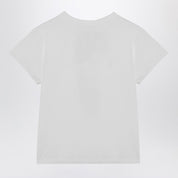 Camiseta blanca MM6 Maison Margiela con firma numérica en algodón