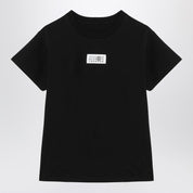 MM6 Maison Margiela Black T-shirt with Numeric Signature