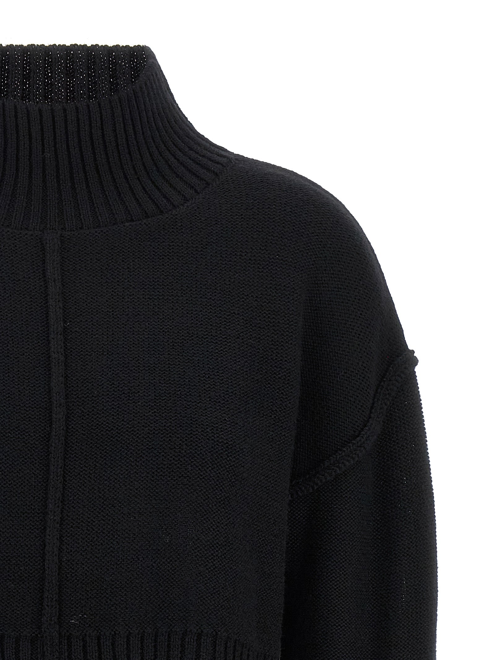 Mm6 Maison Margiela Distressed Sweater — Knitwear (Black)