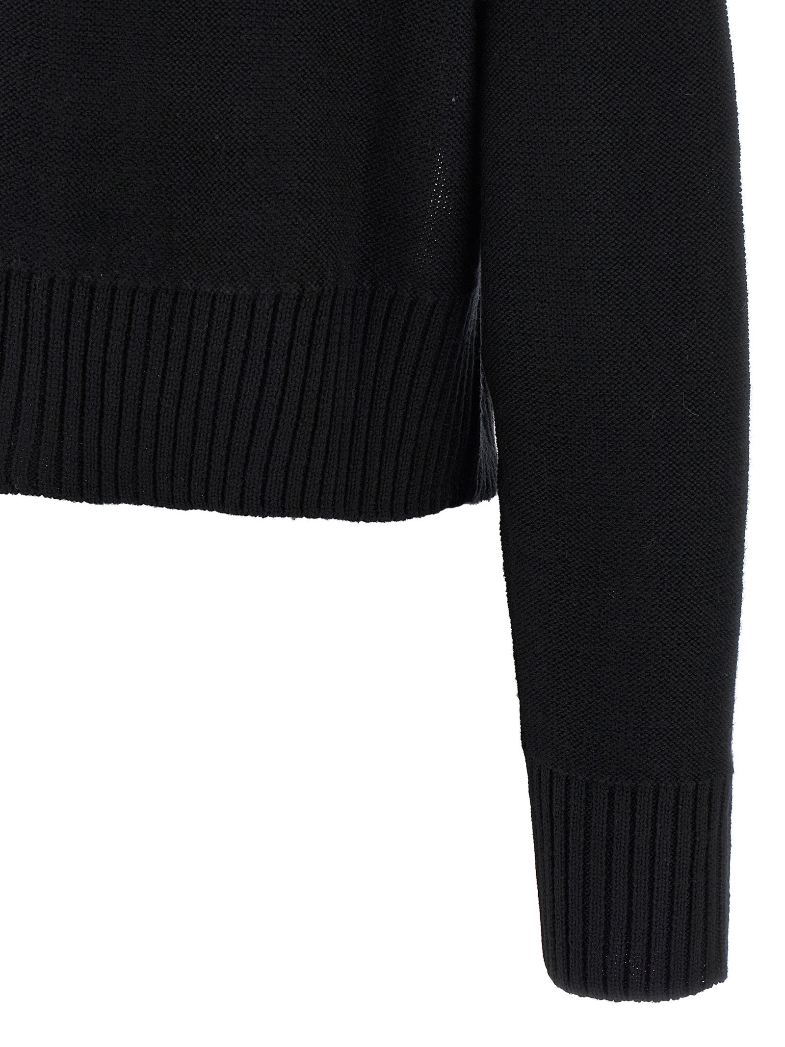 Mm6 Maison Margiela Distressed Sweater — Knitwear (Black)