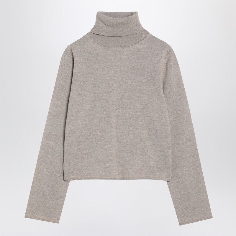 MM6 Maison Margiela beige wool blend turtleneck sweater