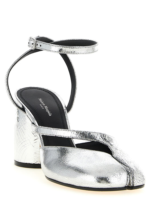 Maison Margiela Tabi Sandals Pumps — Silver 8cm Heel
