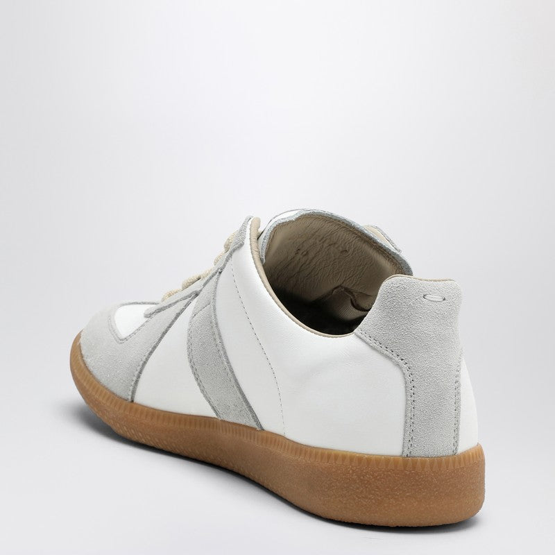 Maison Margiela Replica sneakers in grey and white leather and suede