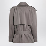 Trench court croisé gris MM6 Maison Margiela