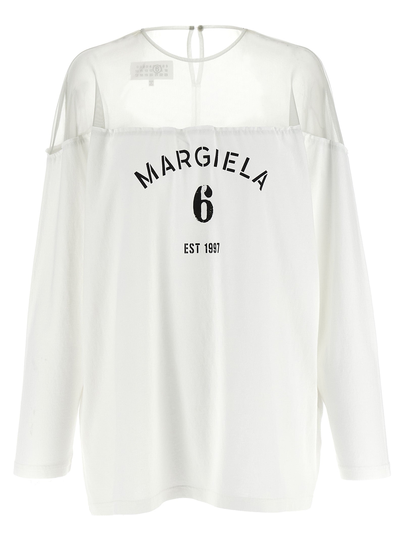 Mm6 Maison Margiela Tulle Insert T‑shirt — Women's Topwear