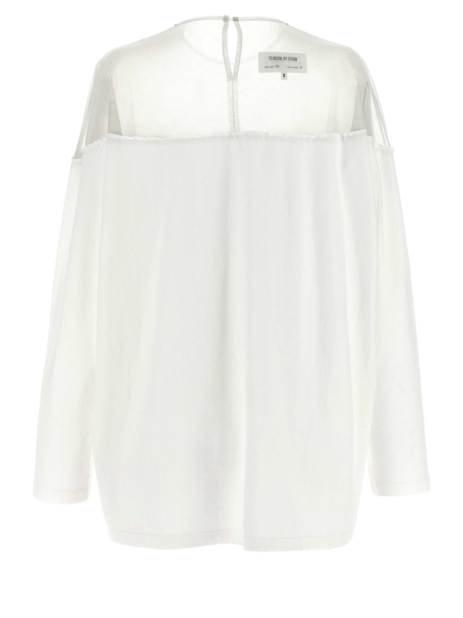 Mm6 Maison Margiela Tulle Insert T‑shirt — Women's Topwear