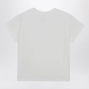 MM6 Maison Margiela Off-white cotton jersey T-shirt with numeric embroidery