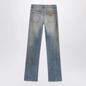 MM6 Maison Margiela High-Waist Straight Jeans — Medium Blue
