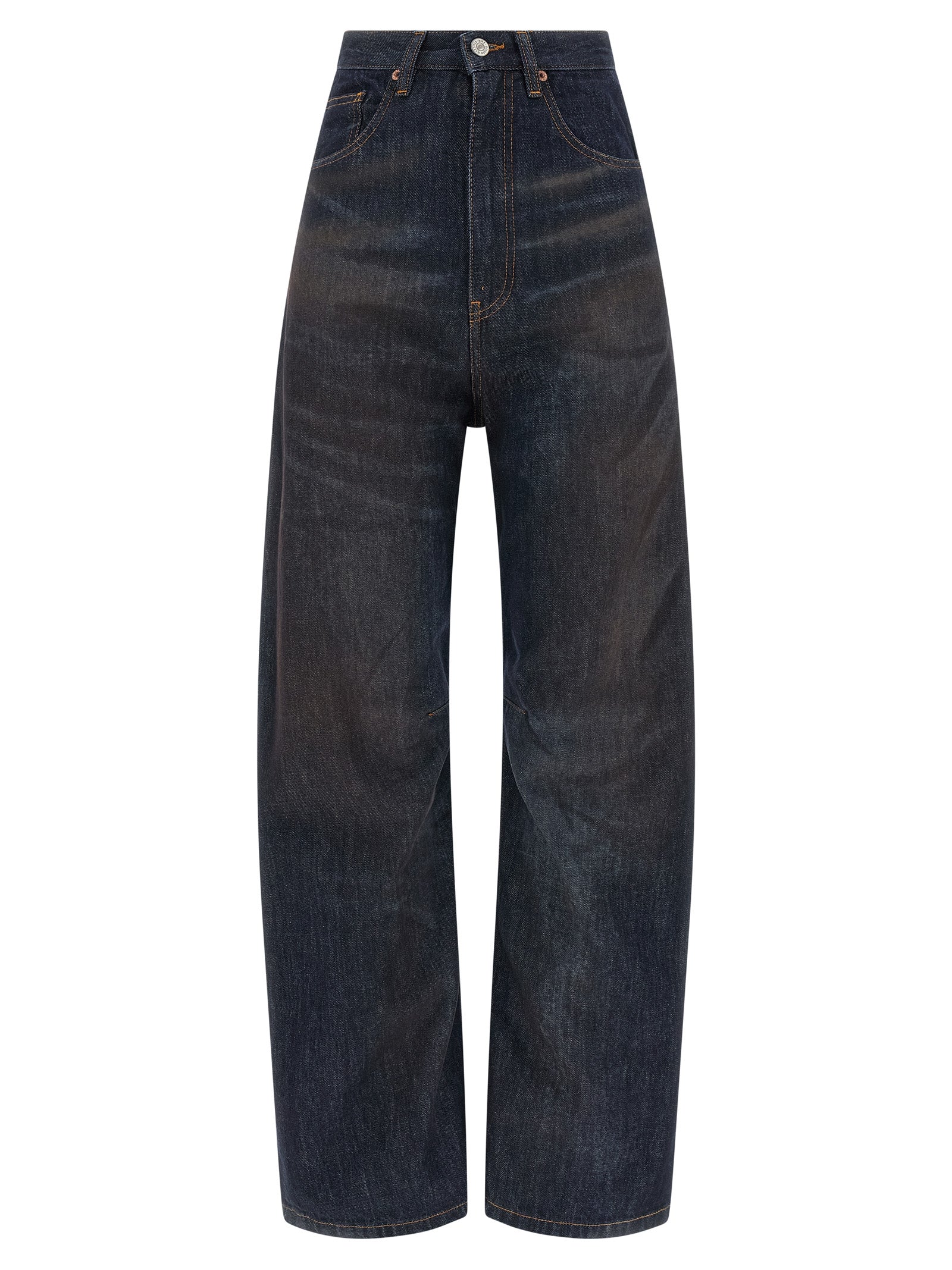 Mm6 Maison Margiela Jeans — High‑Waist 5‑Pocket Blue