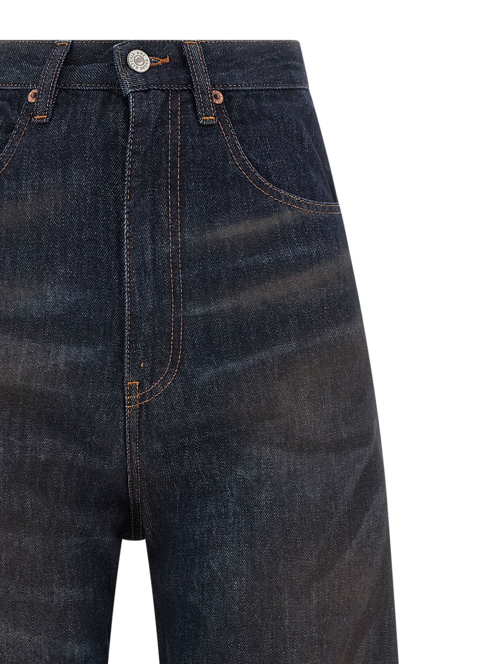 Mm6 Maison Margiela Jeans — High‑Waist 5‑Pocket Blue