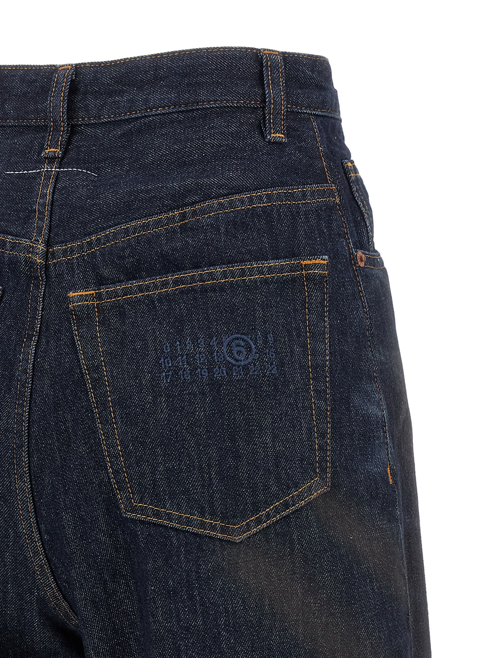 Mm6 Maison Margiela Jeans — High‑Waist 5‑Pocket Blue