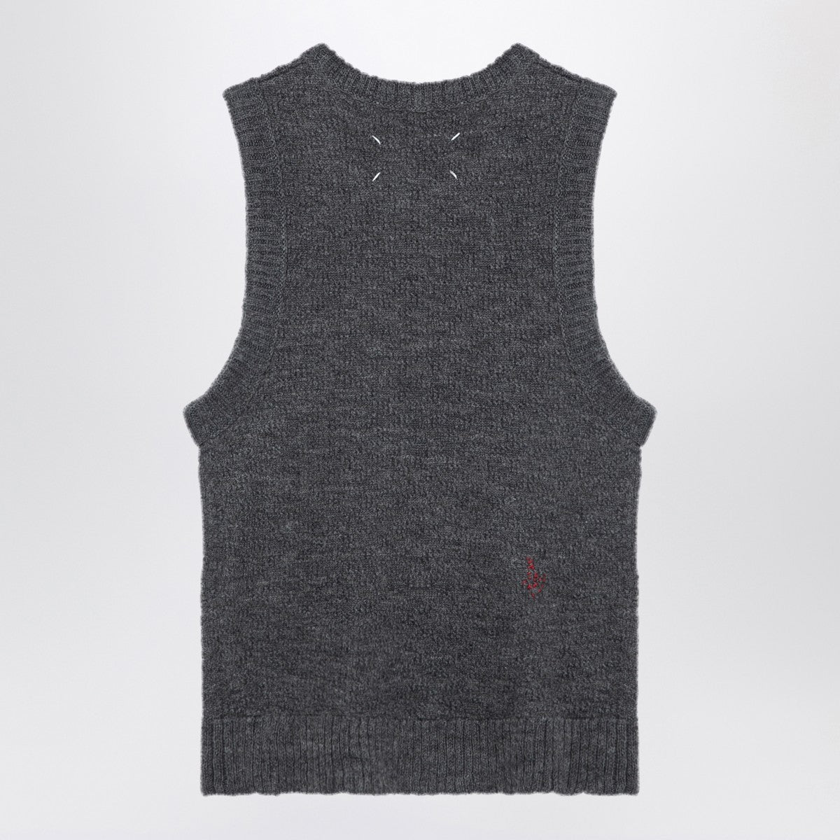 Maison Margiela Grey Knitted Sleeveless Top