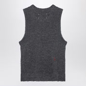 Maison Margiela Grey Knitted Sleeveless Top