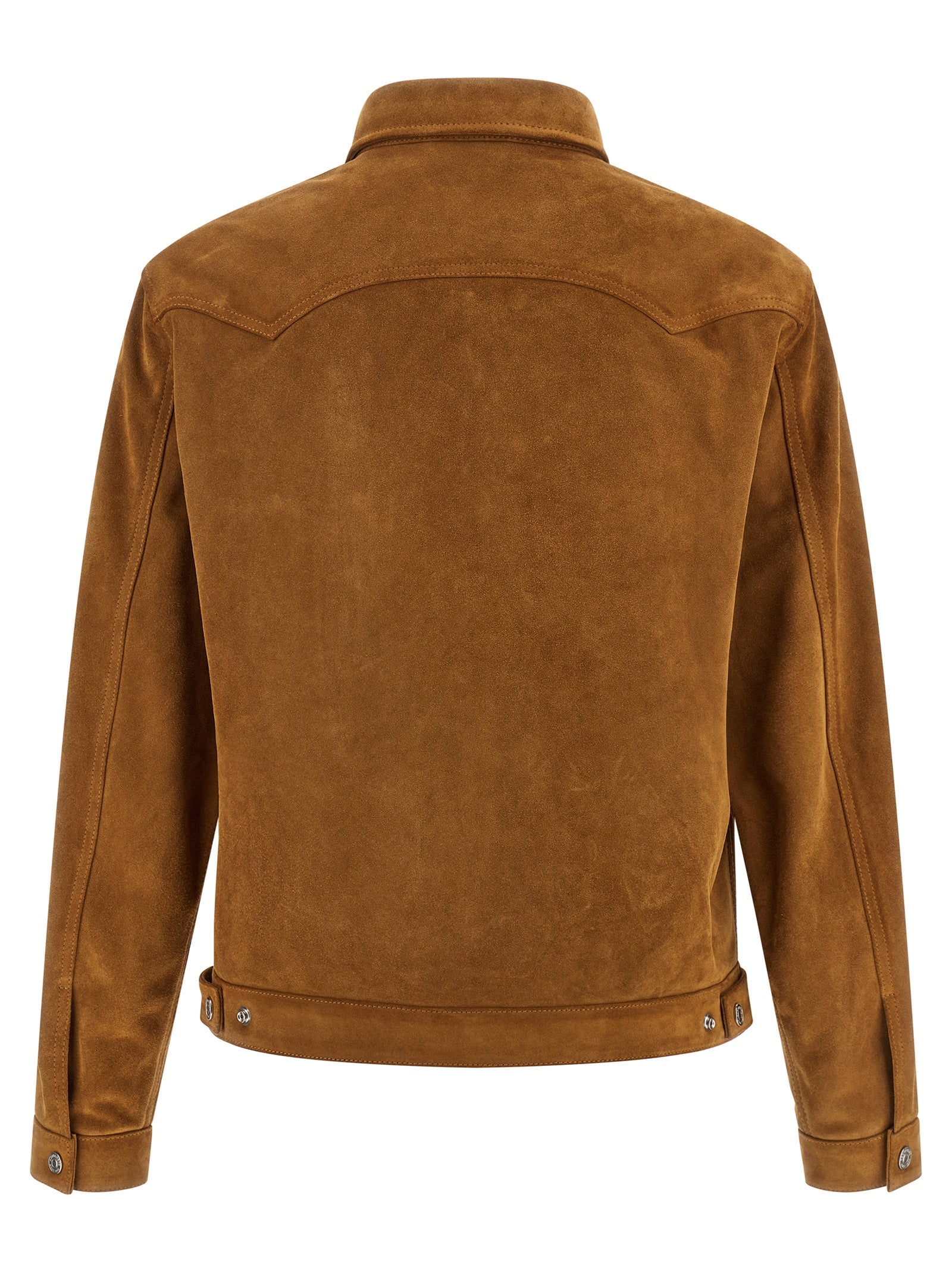 Dsquared2 Suede Boxy Shirt Jacket for Men — Beige