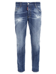 Dsquared2 Skater Jeans for Men - Blue Stretch Denim