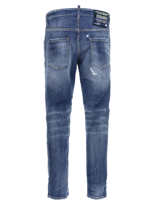 Dsquared2 Skater Jeans for Men - Blue Stretch Denim