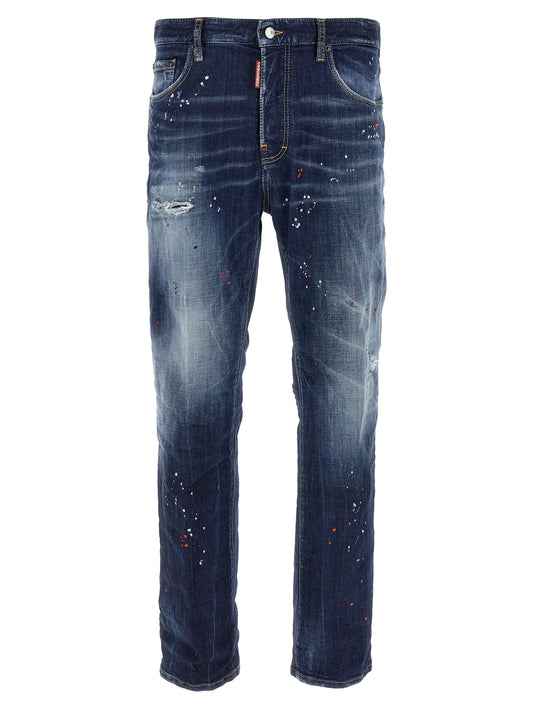 Dsquared2 642 Jeans for Men — Blue Cotton Denim