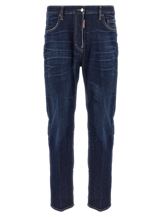 Dsquared2 642 Jeans for Men — Blue Stretch Denim