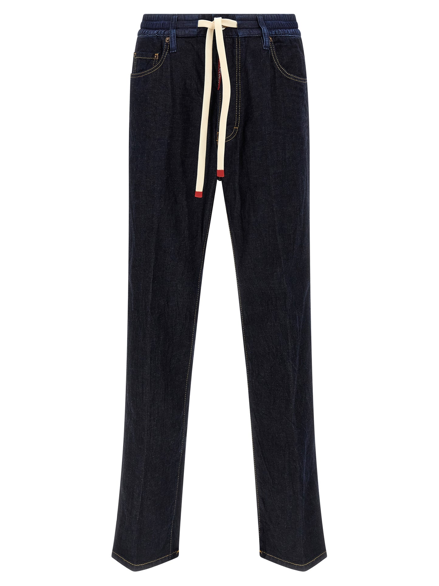 Dsquared2 Crinkled Effect Jeans for Men — Blue Straight Fit