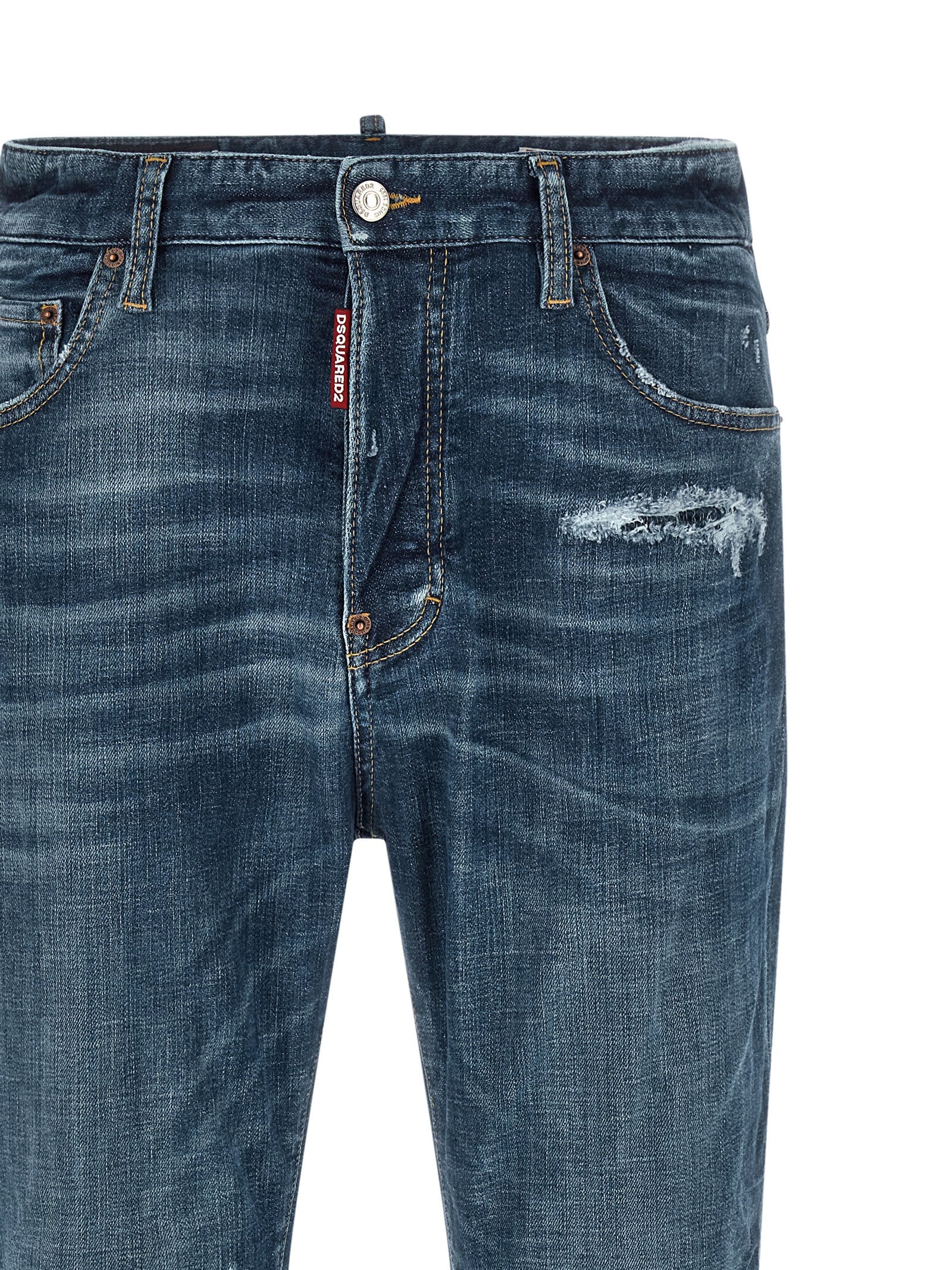 Dsquared2 642 Jeans for Men — Stonewashed Straight Leg