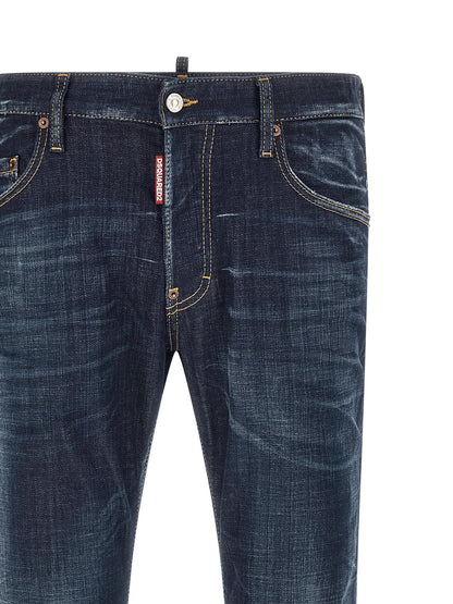 Dsquared2 Skater Jeans for Men — Low Waist Blue Denim