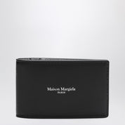 Maison Margiela Black Button Card Holder — Leather Small Goods