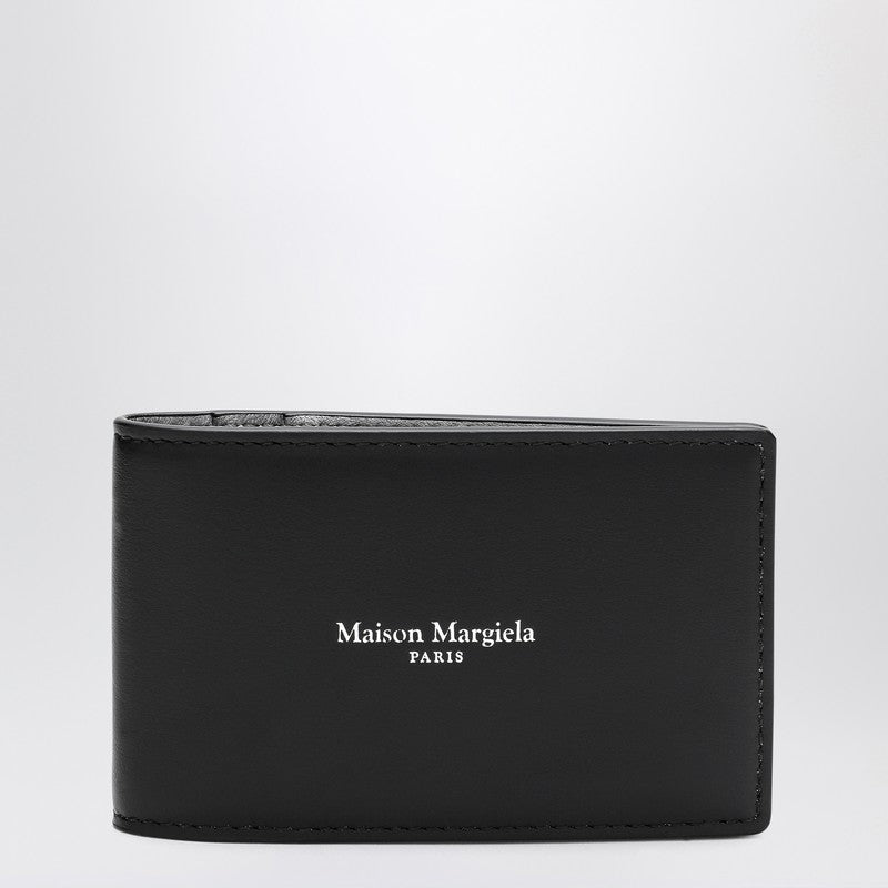 Maison Margiela Black Button Card Holder — Leather Small Goods