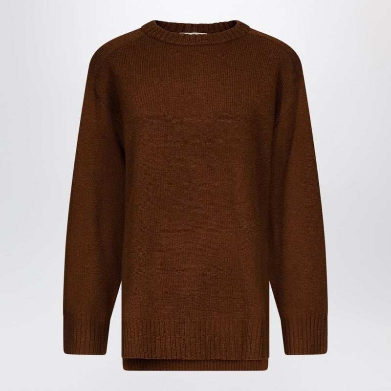LouLou De Saison Safi Lds brown sweater in wool and cashmere